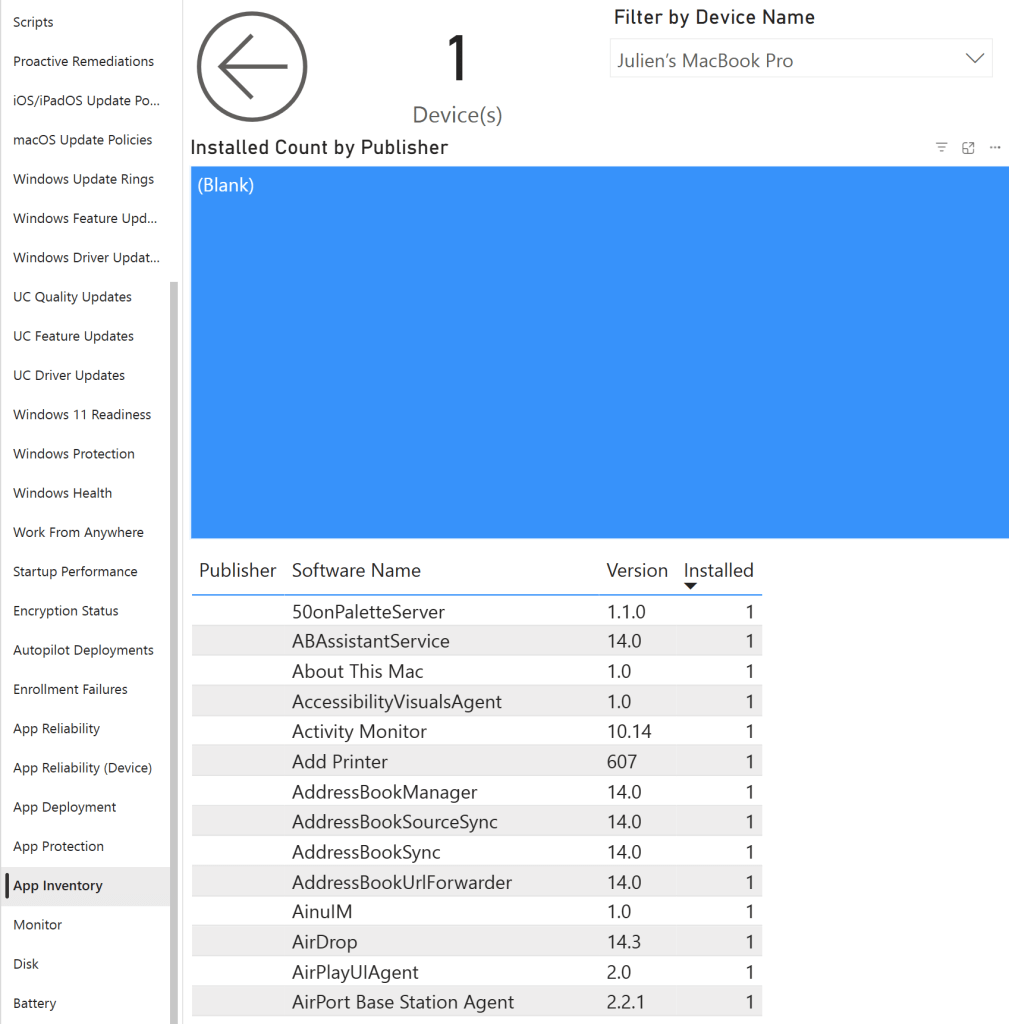 mac app inventory